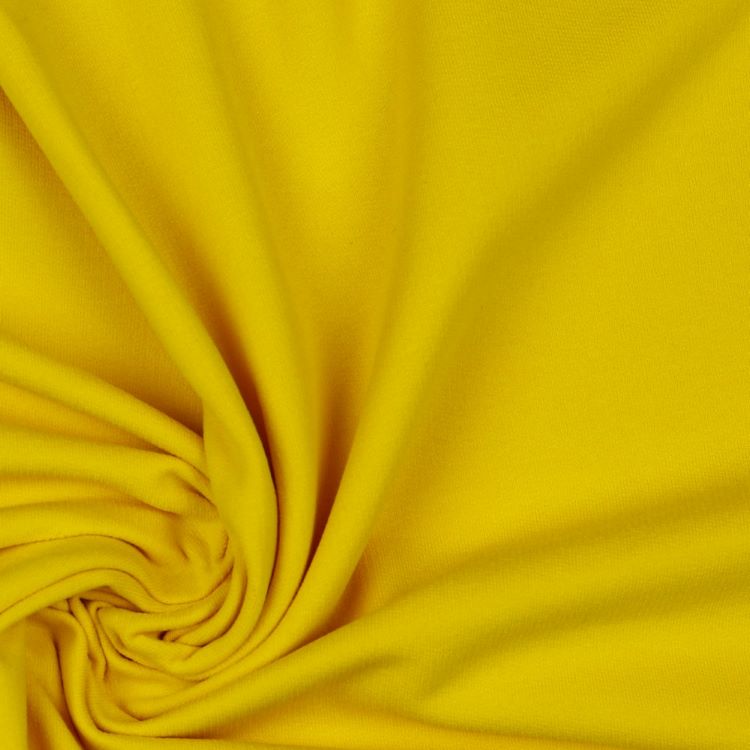 Organic Soft Sweat Jersey Fabric in Yellow
