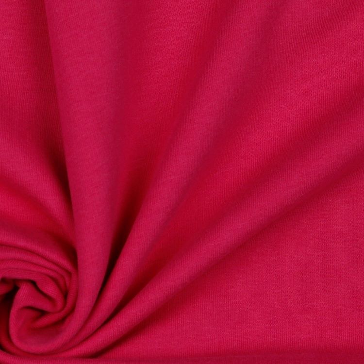 Organic Soft Sweat Jersey Fabric in Fuchsia Pink