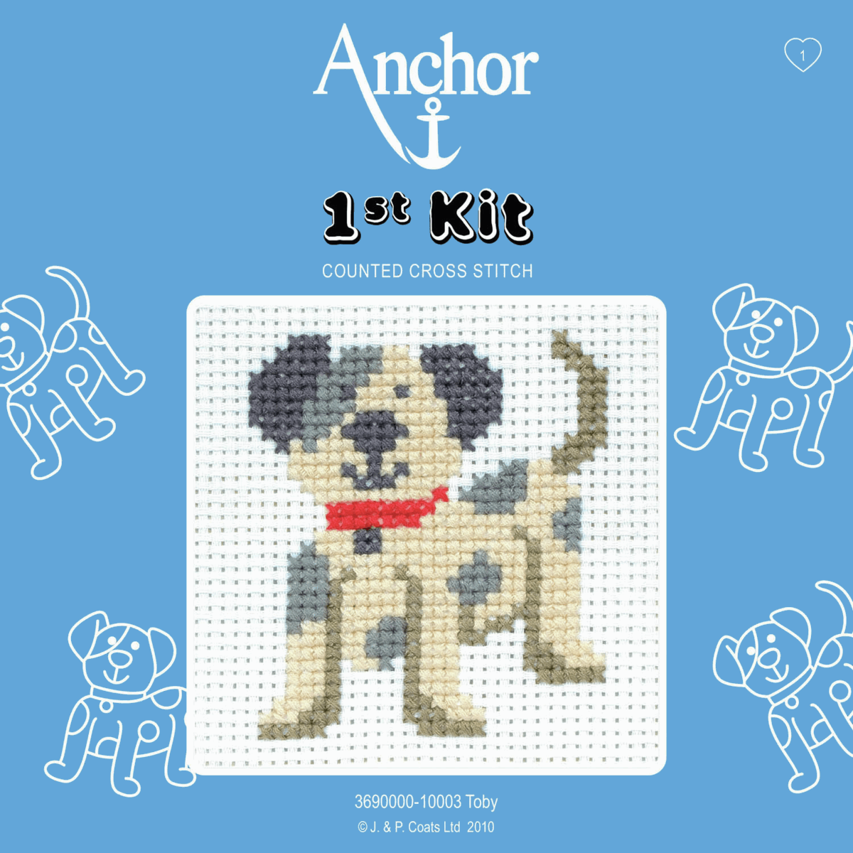 Cross Stitch Kit - Toby dog by Anchor