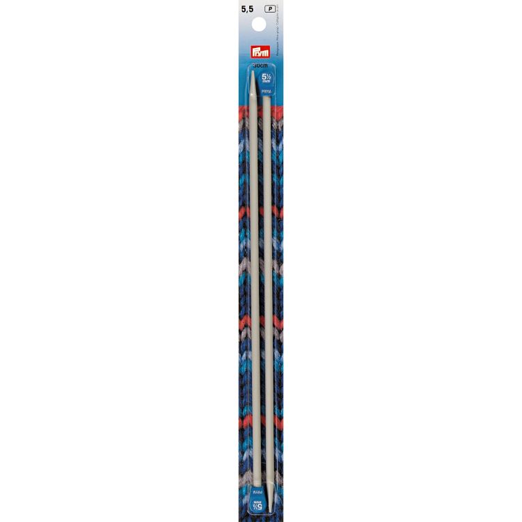 Knitting Needles - 5.5mm Straight 30cm Long by Prym 191 437