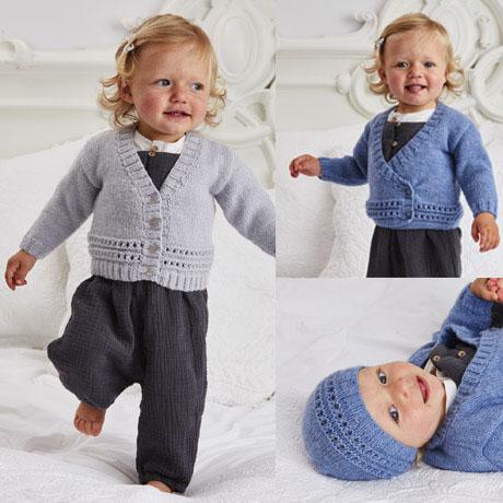 Knitting Pattern - Wondersoft DK Baby Cardigans and Hat by Stylecraft 9480