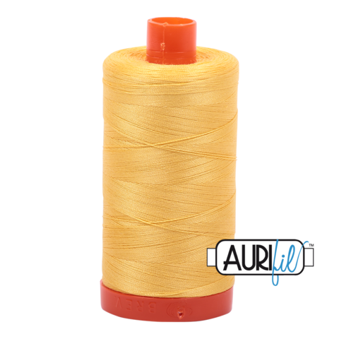 Aurifil Quilting Thread 12wt Col. 1135 Pale Yellow