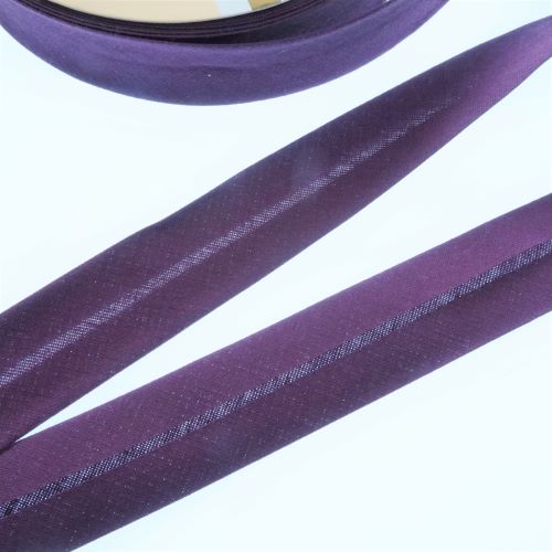 Bias Binding in Aubergine Col 69 - 25mm wide by Fany