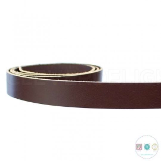 Bag Leather Strapping - Dark Brown 20mm Wide