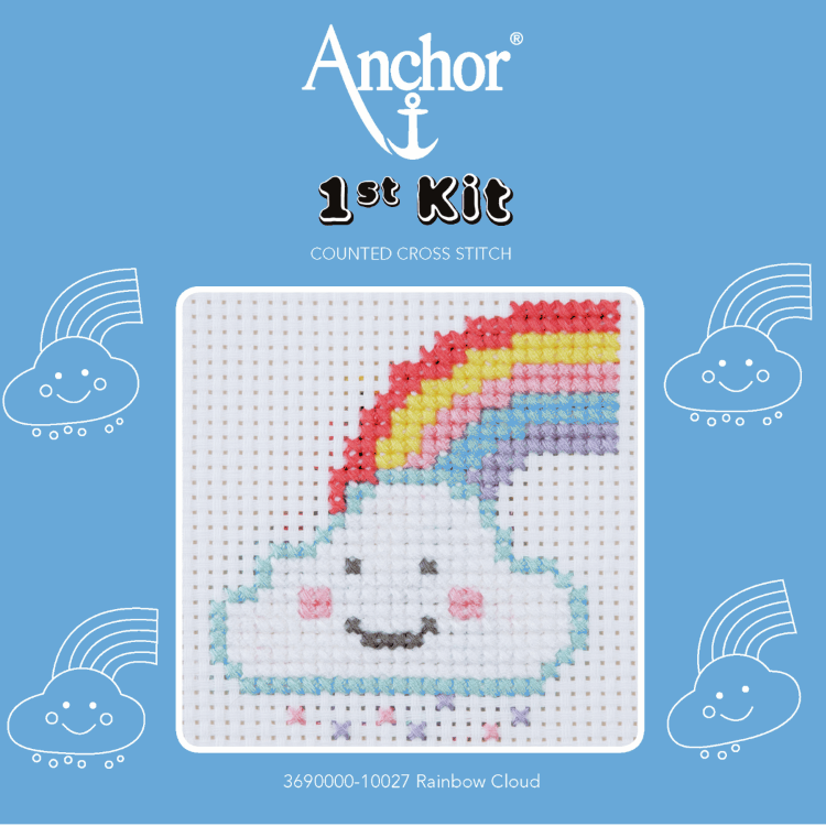 Cross Stitch Kit  - Rainbow Cloud by Anchor
