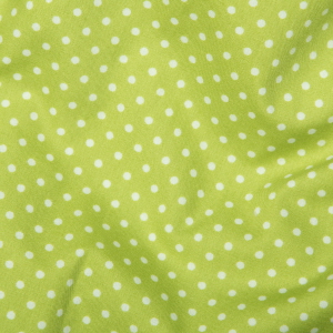 Lime Green Polka Dots - Spots Material - Cotton Poplin Fabric by Rose and Hubble
