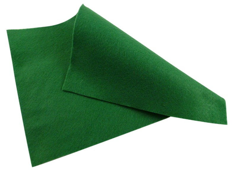 Dark Green Felt Sheet  - 12" Square - 30cm Square - Crafting Felt