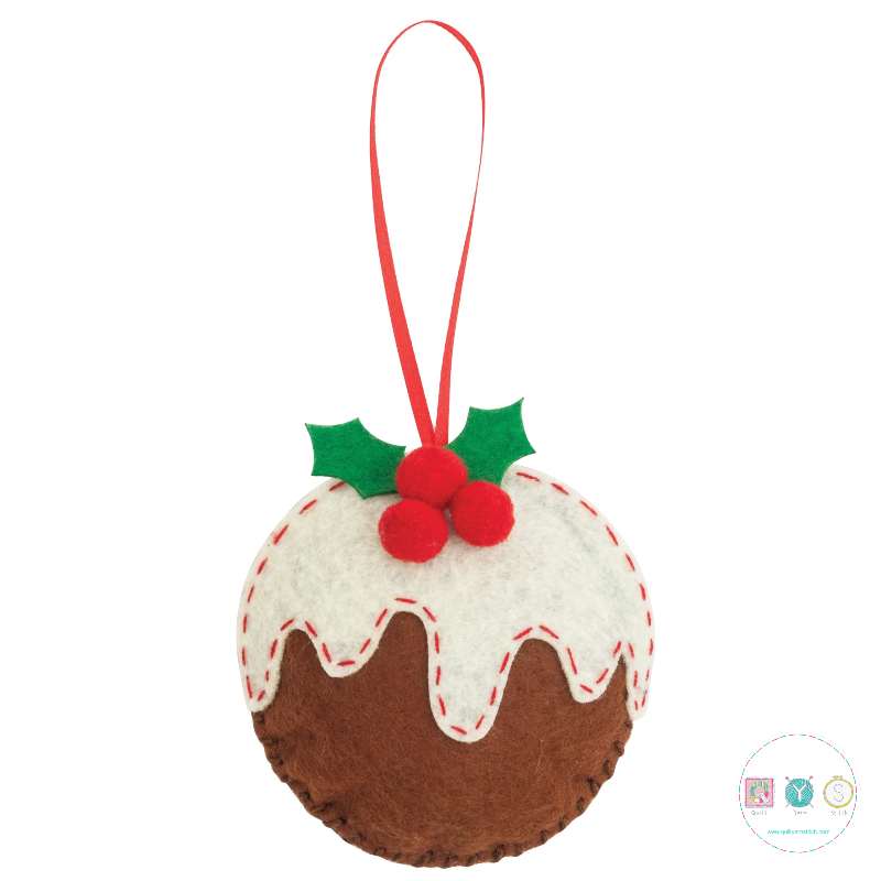 Make Your Own Christmas Pudding - Christmas Tree Decoration - Beginners Festive Crafty Childrens Kit - by Trimits 
