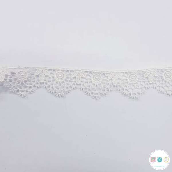 20mm Guipure Lace Trim in Ivory