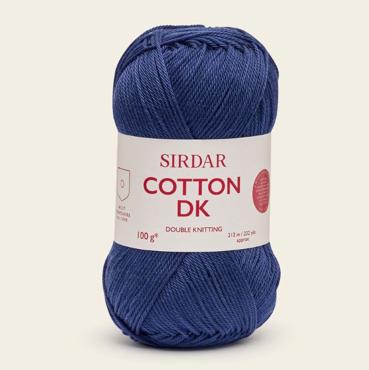 Yarn - Sirdar Cotton DK in Nautical Blue 514