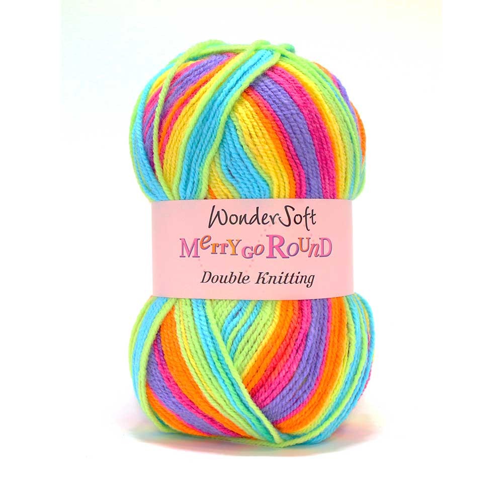 Yarn - Stylecraft Wondersoft Merry Go Round DK in Pastel Rainbow 3154