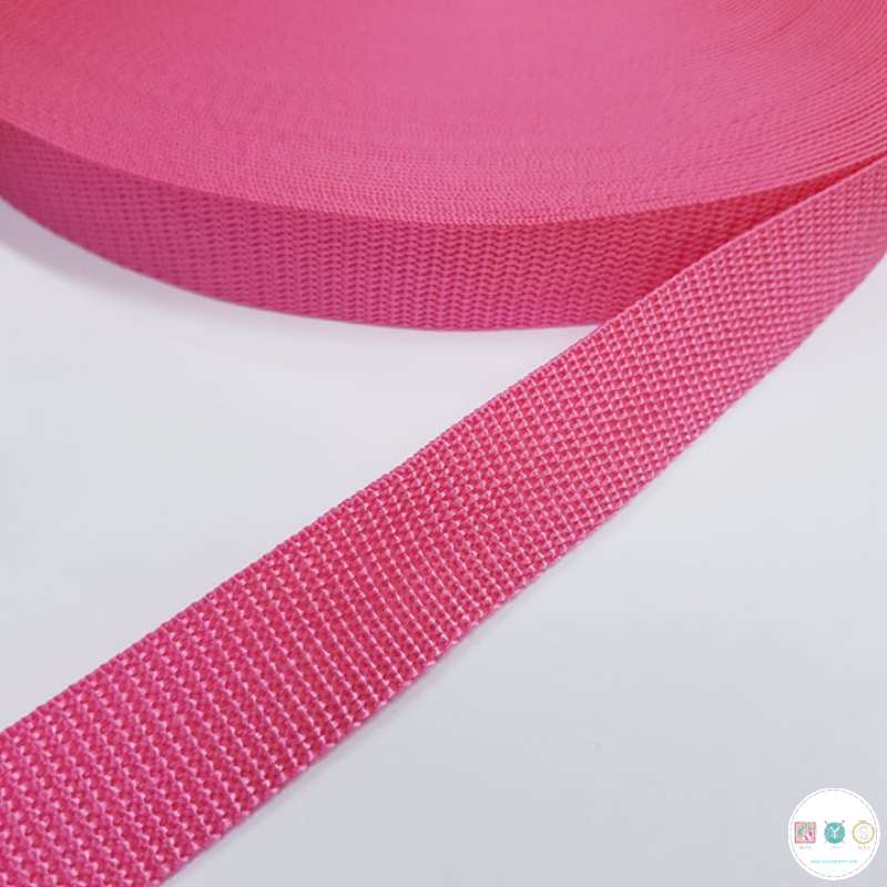 Bag Polypropylene Webbing - Cerise Pink 25mm Wide