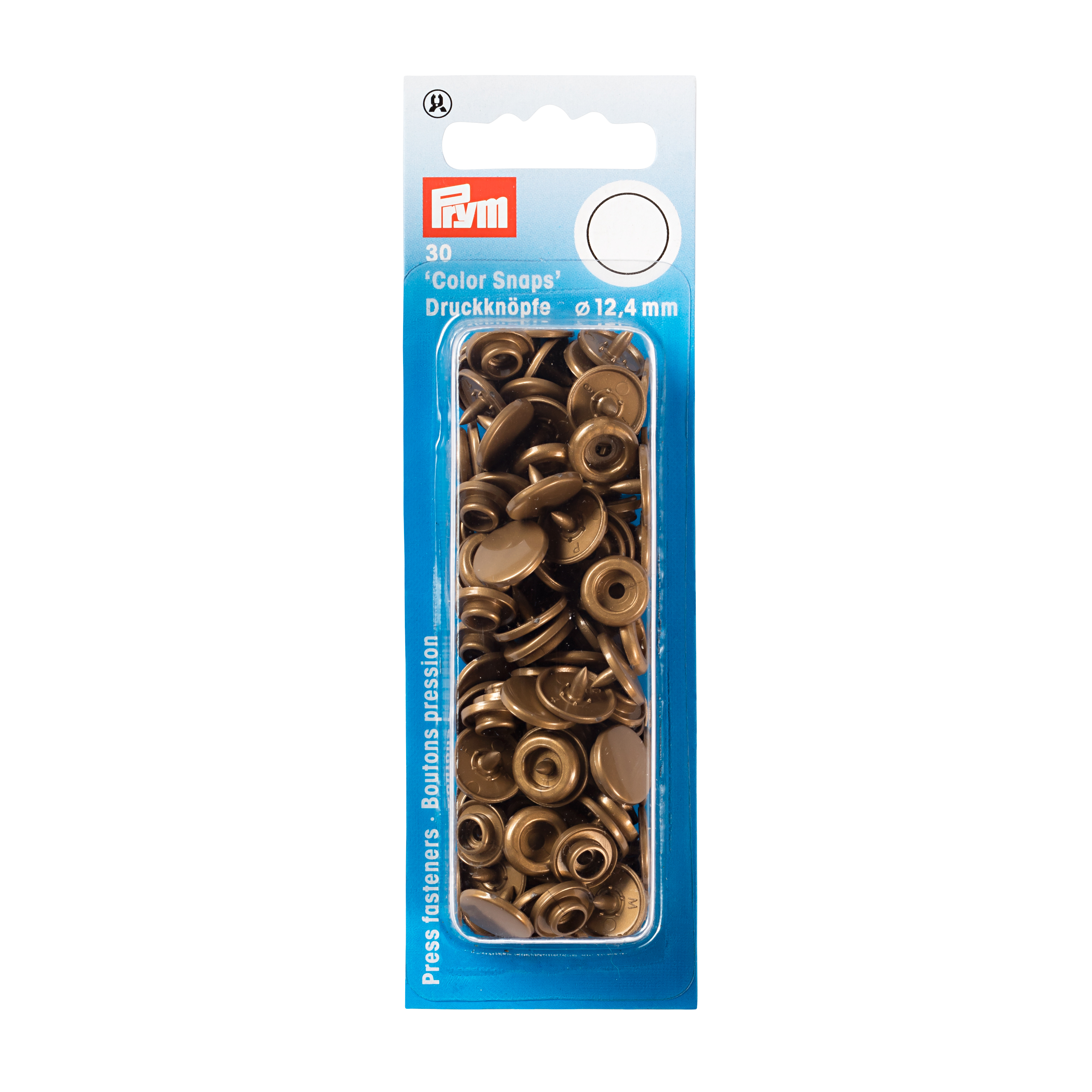 Snap Fasteners - 12.4mm in Gold by Prym 393 111