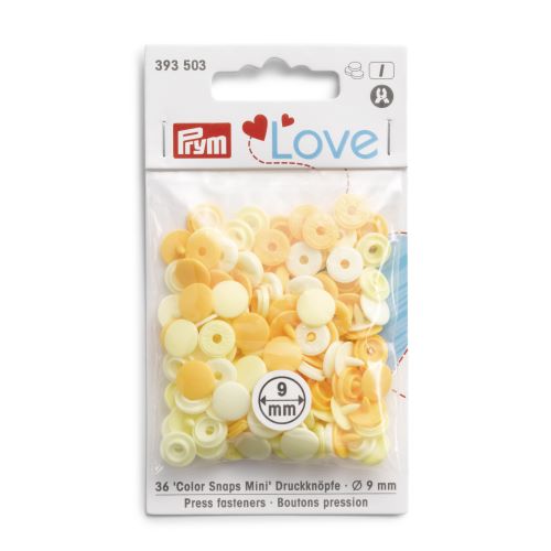 Snap Fasteners - 9mm Mini in Assorted Yellows by Prym Love 393 503