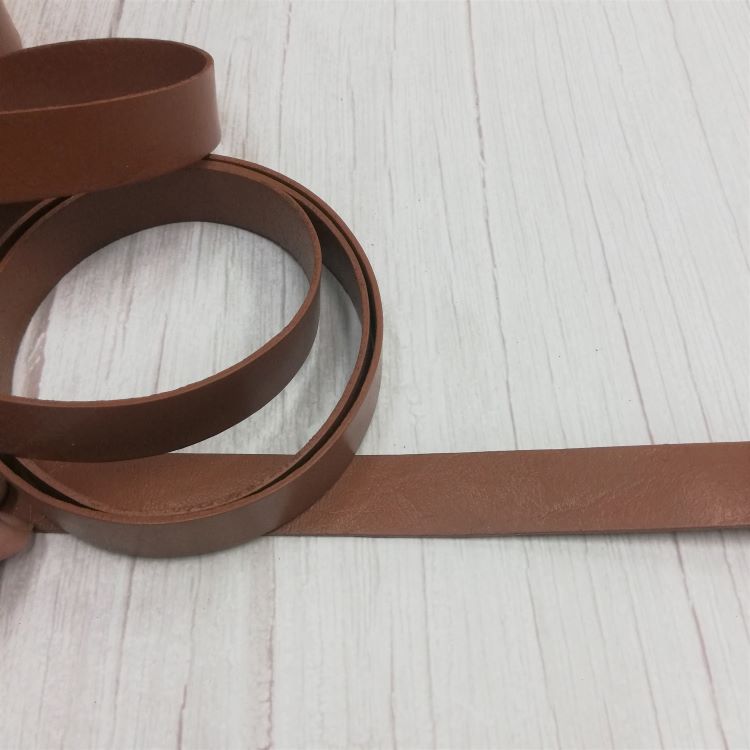 Bag Leather Strapping - Brown 20mm Wide