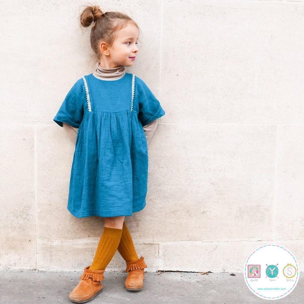 Ikatee - Sakura Blouse And Dress Sewing Pattern - French Sewing Patterns for Kids - Childrens Dressmaking