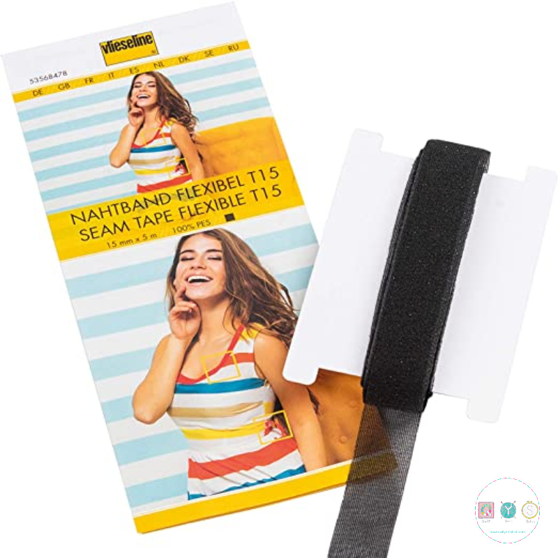 Vlieseline - black - Flexible Seam Tape - T15 - Nahtband - Dressmaking Accessories