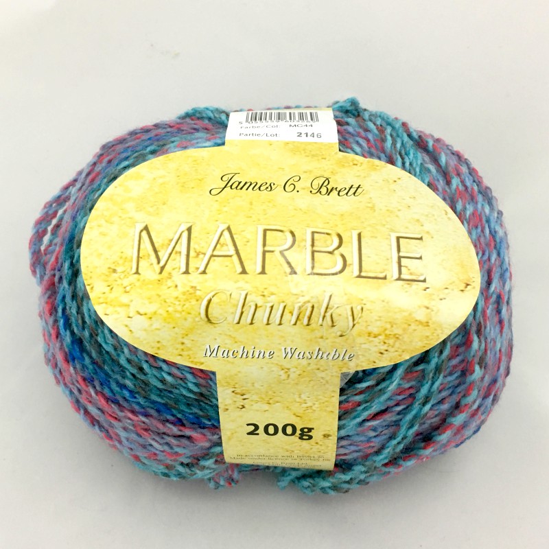 Yarn - Marble Chunky in Purple Mix by James C Brett in Colour MC44