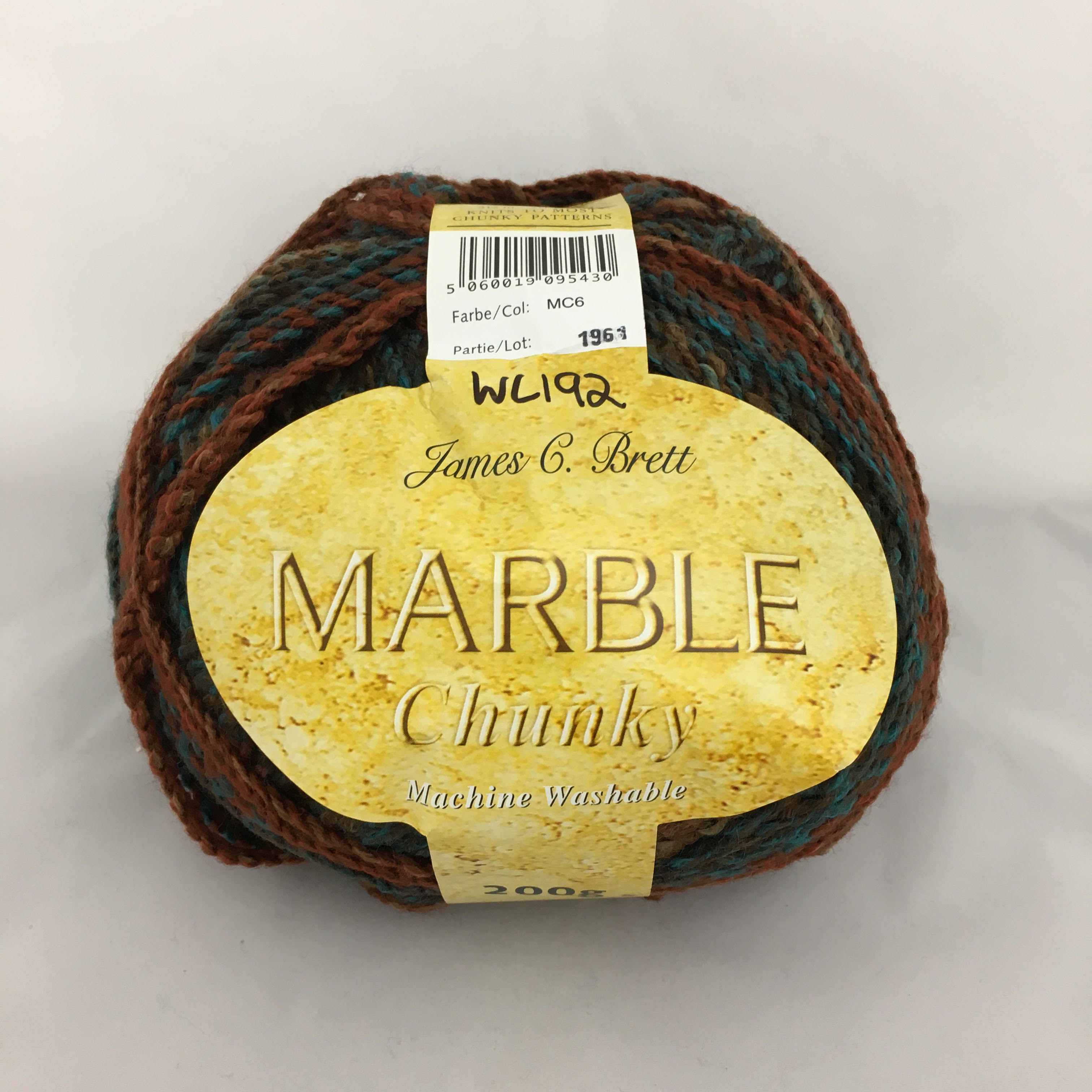 Yarn - Marble Chunky in Brown Mix by James C Brett in Colour MC6