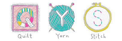 Kylie and the Machine Woven Labels - KATM - Ta Da - Quilt Yarn Stitch
