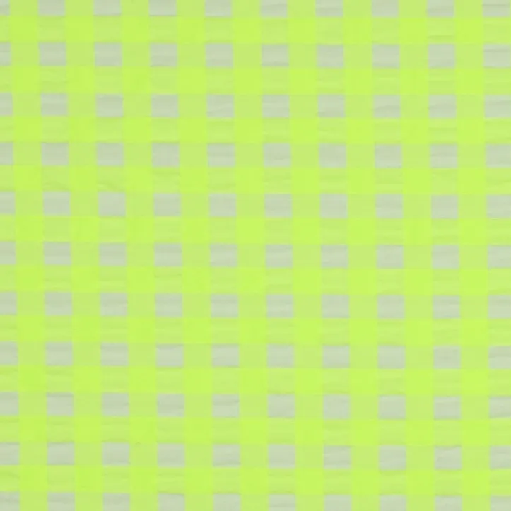 Cotton Blend Seersucker Fabric in a Neon Yellow Gingham