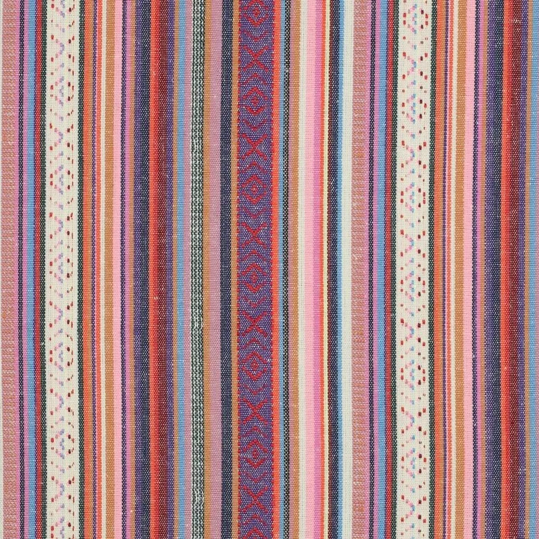 Yarndyed Stripe Jaquard Fabric Canvas in Pink Tones