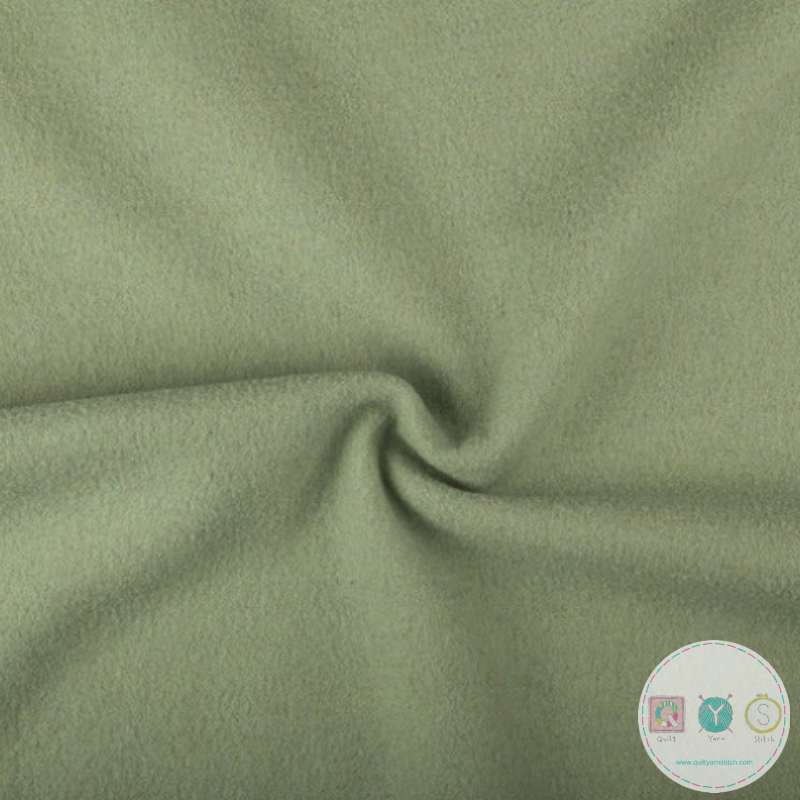 Boiled Wool Fabric in Pale Sage Green