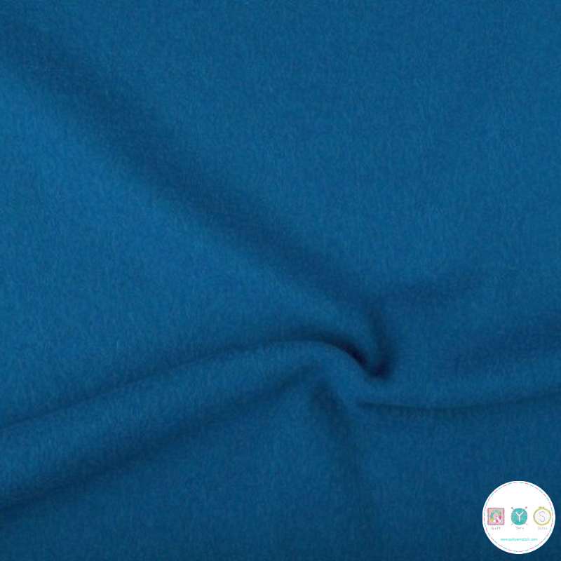 Boiled Wool Fabric in Dark Turquoise Blue