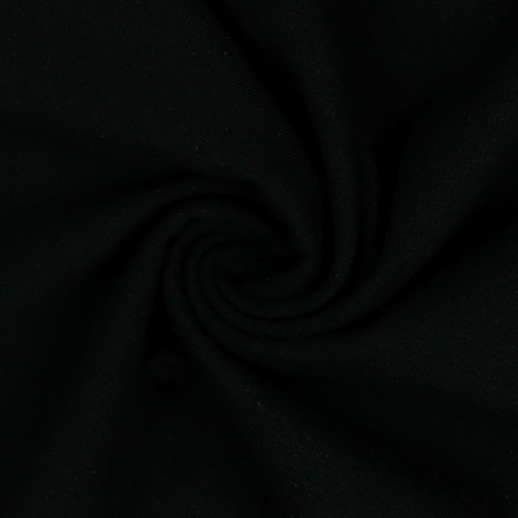 Organic Cotton Jersey Fabric in Black