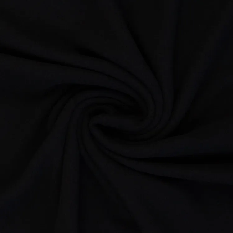 Soft Brushed Knit Sweater Fabric in Black