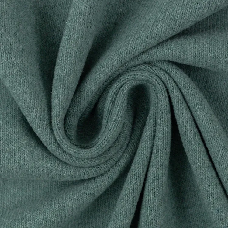 Soft Brushed Knit Sweater Fabric in Sage Green