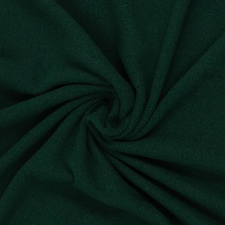 Soft Brushed Knit Sweater Fabric in Bottle Green