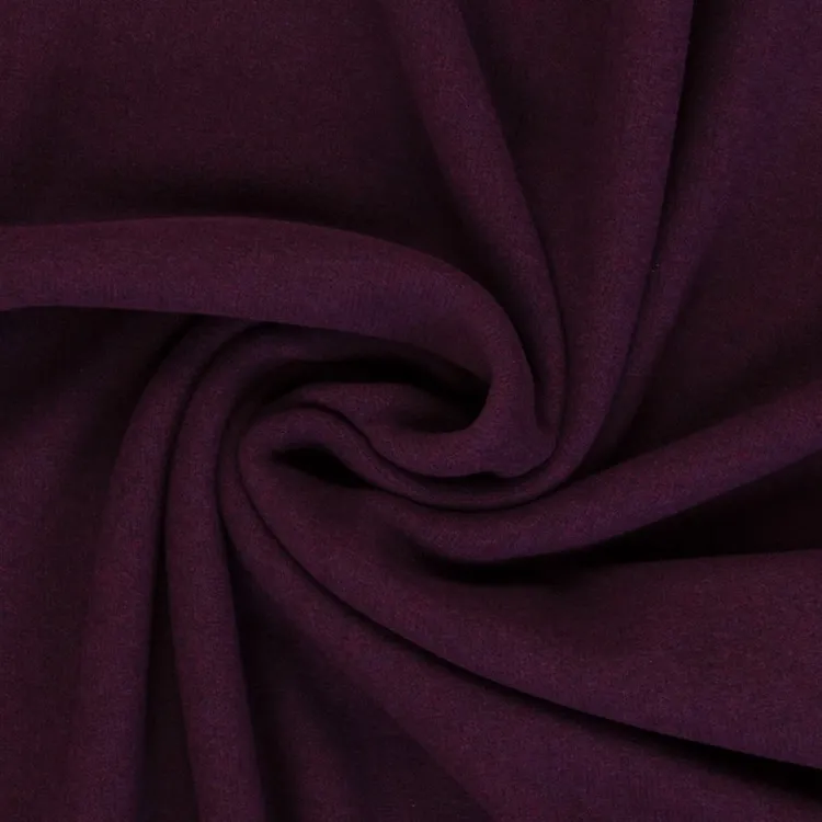 Soft Brushed Knit Sweater Fabric in Wine Bordeaux