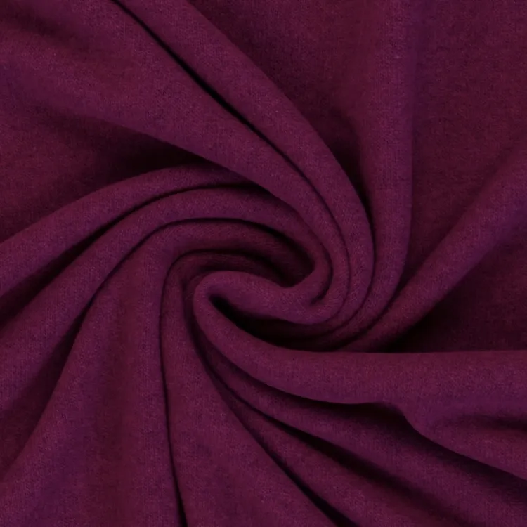 Soft Brushed Knit Sweater Fabric in Plum Purple