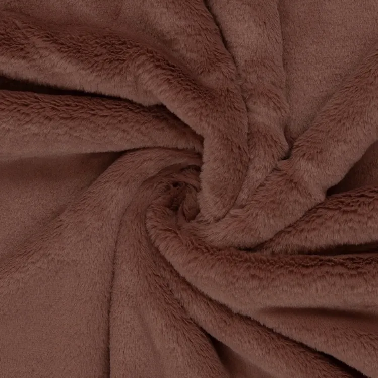 Soft Plush Fur Fabric in Blush Pink