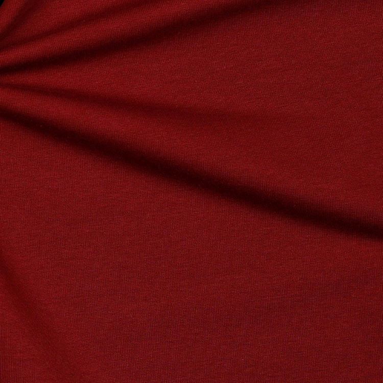 Organic French Terry Fabric in Bordeaux Wine