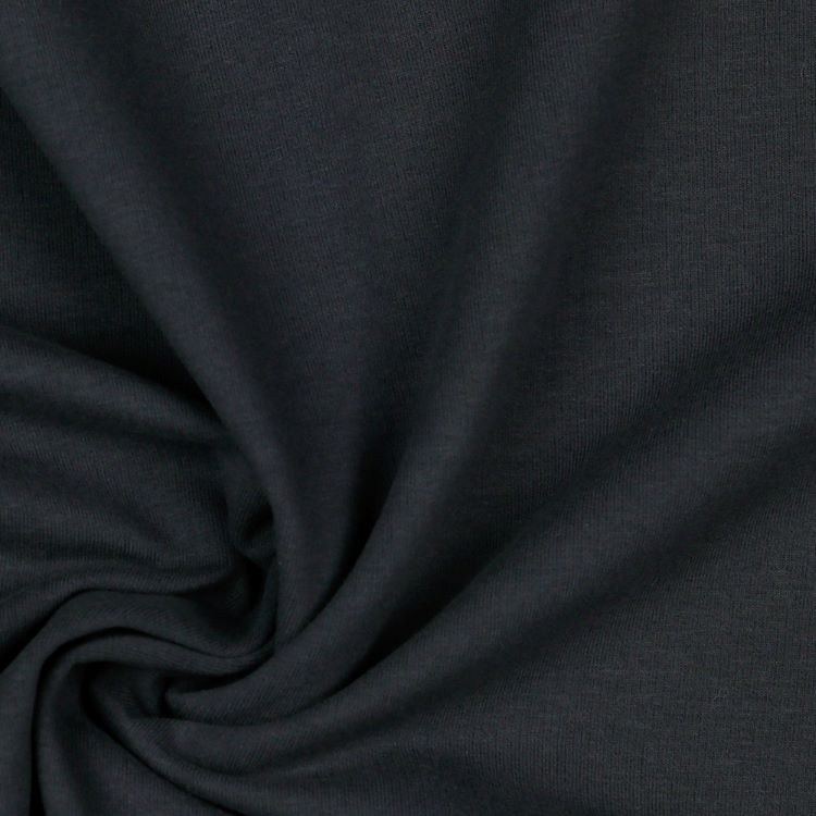 Organic Soft Sweat Jersey Fabric in Anthracite Grey