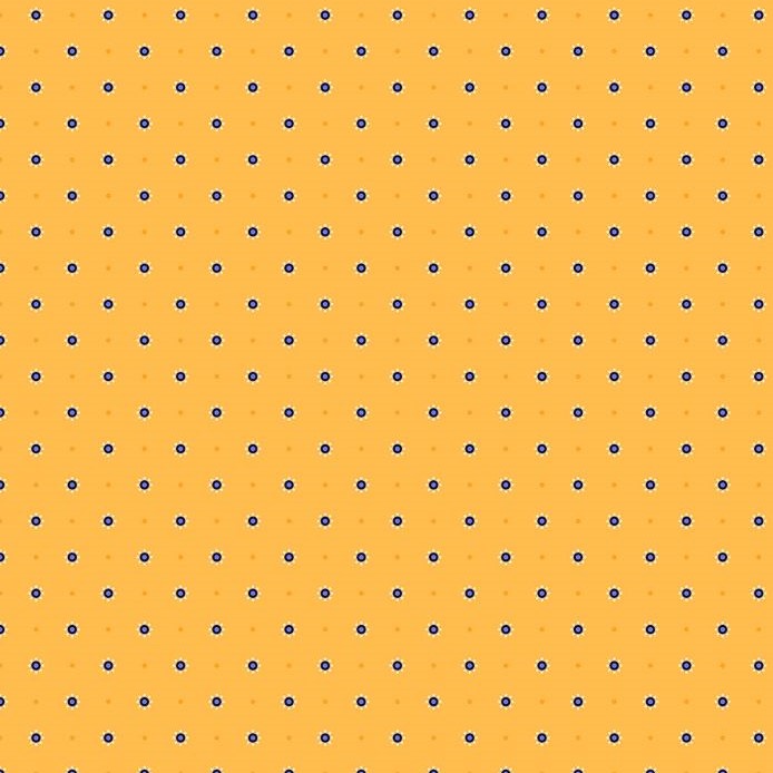 Quilting Fabric - Sunny Flower Dots on Yellow from Charlotte's Garden by Patrick Lose for Northcott 10049-55
