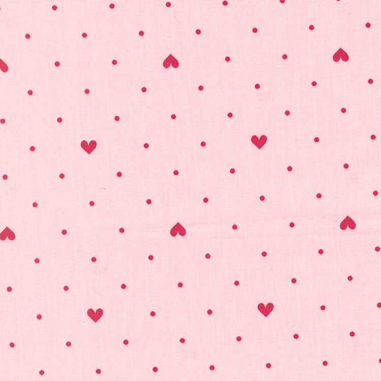 Quilt Backing Fabric 108" Wide - Hearts and Dots on Pink from Lighthearted by Camille Roskelley for Moda 108009 17