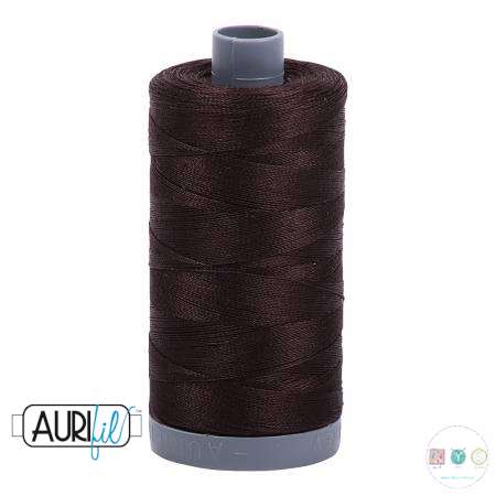Aurifil Very Dark Bark Brown Thread - A1130 - 28/2 - 28wt - Quilting Cotton Thread