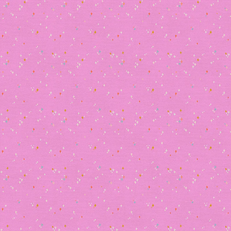 Quilting Fabric - Tiny Stars on Pink from Dino Daydreams by Iris + Sea for Paintbrush Studio 12023506
