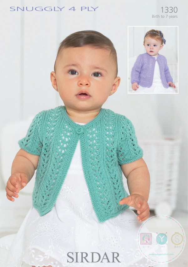 Sirdar 1330 - Cardigans in Sirdar Snuggly Baby Bamboo - 4ply - Childrens Knitting Pattern