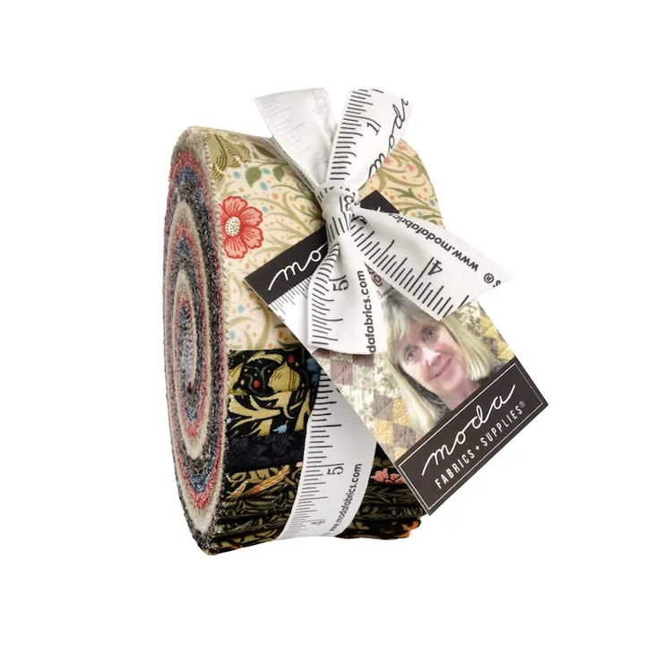 Quilting Fabric - Jelly Roll - Morris Muse by Barbara Brackman for Moda JR13380