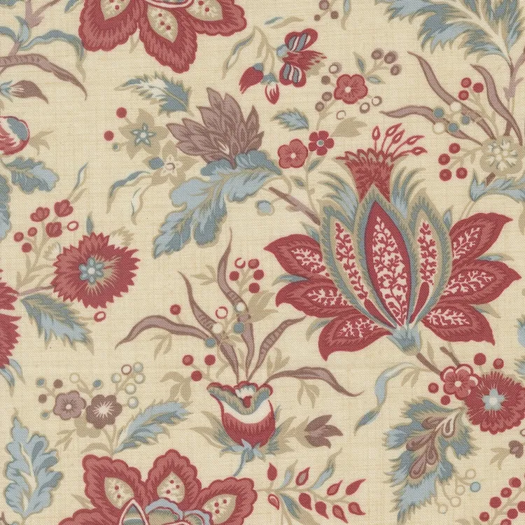 Quilting Fabric - Floral on Pearl Cream from Fleur de Paris by French General for Moda 13990 11
