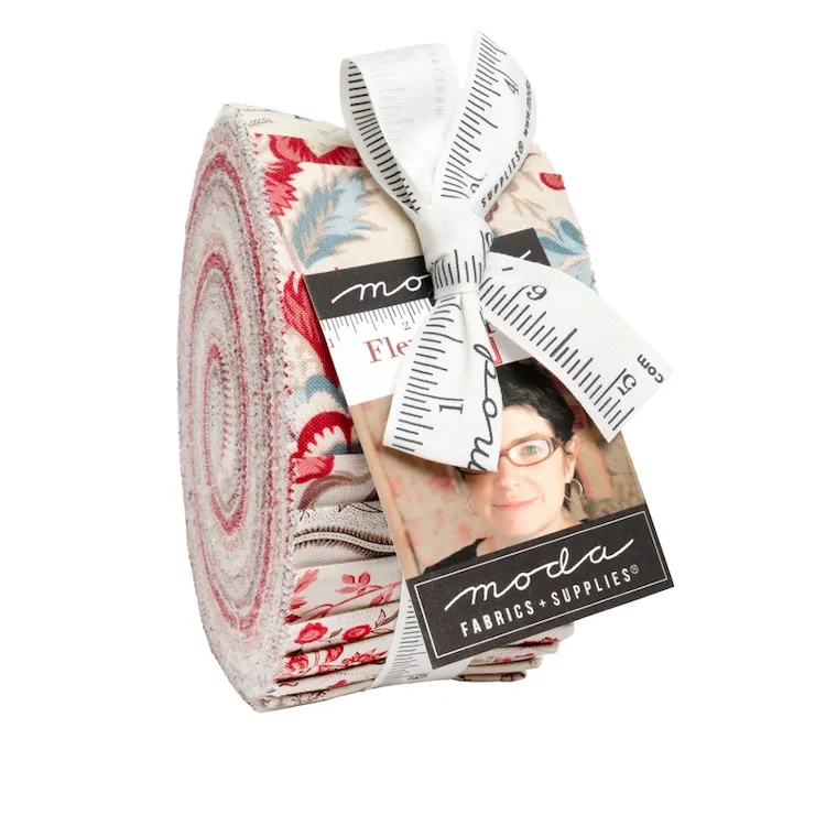 Quilting Fabric - Jelly Roll - Fleur de Paris by French General for Moda JR13990
