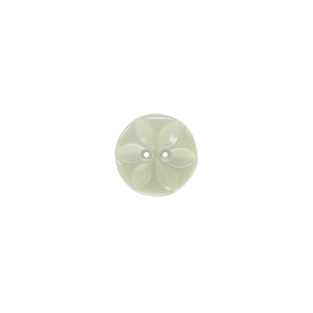 Buttons - 13mm Plastic Cut Star in White