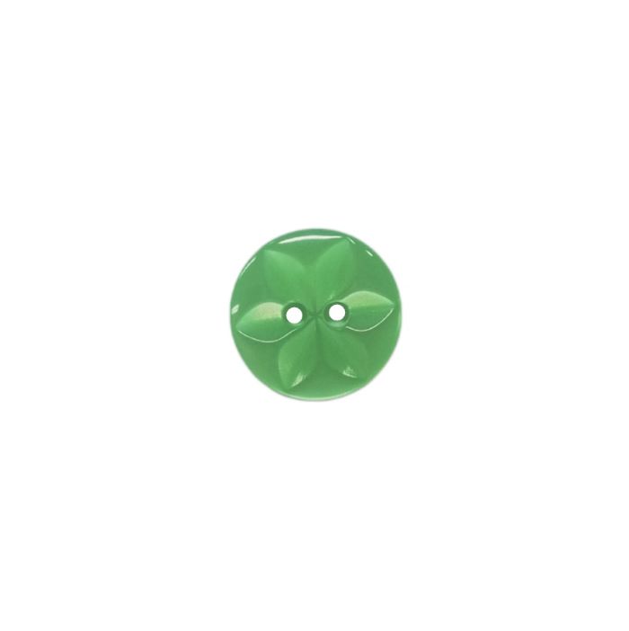 Buttons - 13mm Plastic Cut Star in Green