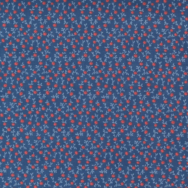 Quilting Fabric - Tiny Buds on Navy Blue from Belle Isle by Minnick & Simpson for Moda 14926 15