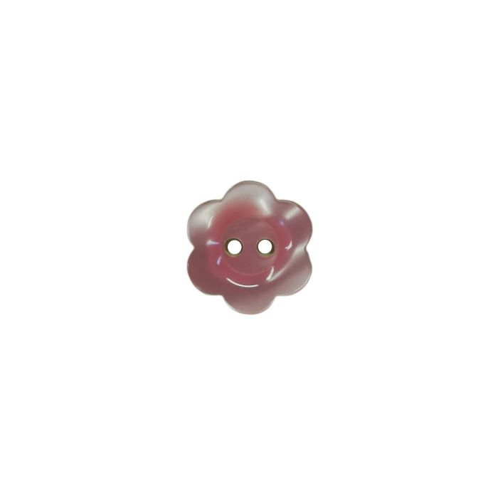 Buttons - 15mm Plastic Flower in Pink