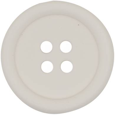 15mm Matte Plastic 4 Hole Button White
